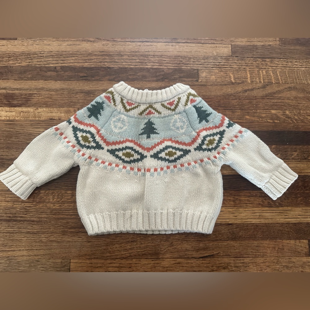 Little Co by Lauren Conrad Christmas Holiday Fair Isle Winter Sweater 3 Month